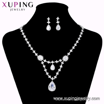 set-173 xuping frau hochzeit schmuck diamant natürlichen brautschmuck set bijoux fantaisie